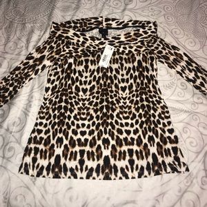 Leopard print long sleeve top